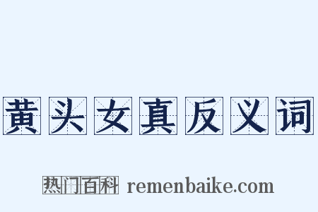 黄头女真反义词是什么意思的图片